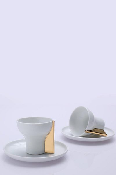 Kütahya Porselen Daima Coffee Cup 4 Pieces for 2 Persons