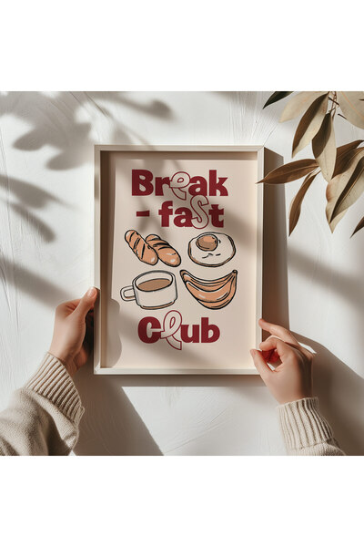 UNT Pictură „Breakfast Club” cu rama din lemn