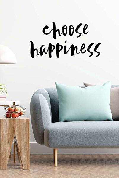 MIGNATIS Αυτοκόλλητο με χειρόγραφη γραφή  "Choose Happiness " 60x30cm - Μαύρο
