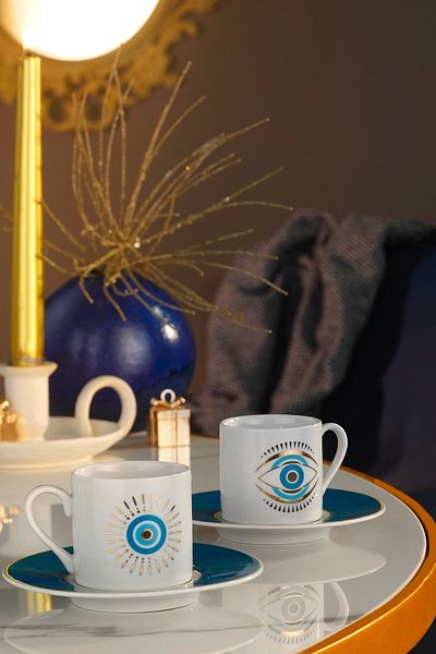 Kütahya Porselen Rüya 4 Piece Coffee Set for 2 People 11793