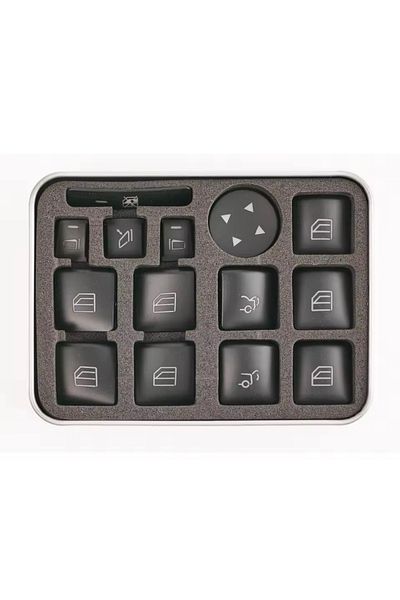 YıldızTuning Black Key Glass Button Trim for Mercedes-G Series 2013