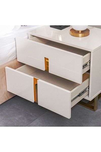 Danube Home طاولة جانبية متعددة الاستخدامات من نيو بوليانا - بيج، الطول ٥٨ سم × العرض ٤١٫٥ سم × الارتفاع ٥٣ سم