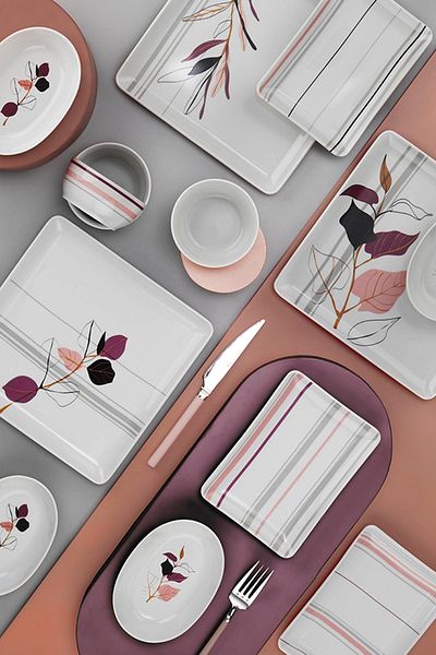 Kütahya Porselen 16 Piece Breakfast Set for 6 People 12342
