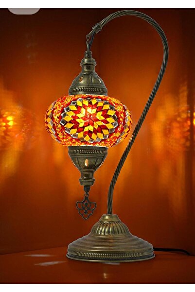 DEZ Design Mozaik Lamba Deve Boynu Otantik Bohem Abajur