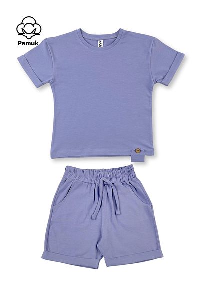 difa kids Girl Boy Child Set of 3 Wooden Button Design Basic Summer Bottom Top Set