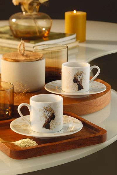Kütahya Porselen Rüya 4 Piece 2 Personality 11484 Coffee Cup Set