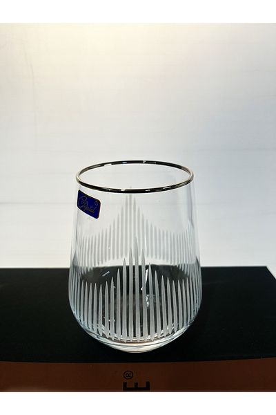 DECOSTYLE Decorated 6 Pcs Matte Gold Polo Soft Drink and Water Glass