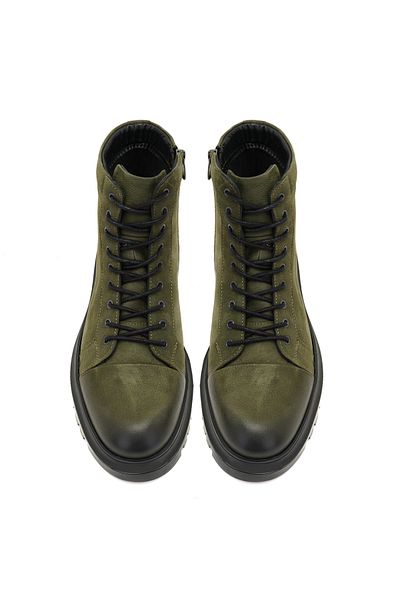 Desa Ανδρικές δερμάτινες μπότες Nubuck Alger Green