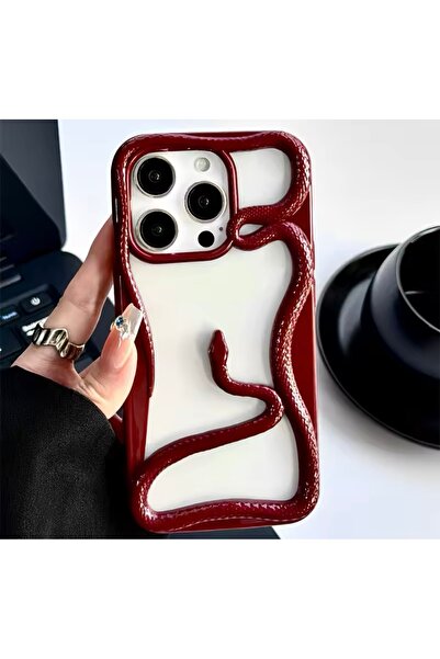 UMD APPLE IPHONE 16 PRO MAX UYUMLU 3D SNAKE TASARIMLI SİLİKON KILIF