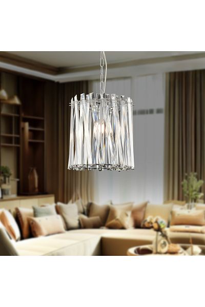 Apliqa Lustra Cristal HubRom, SAUCER 3963-25-CH 20x78 cm 1xE14-40W Crom