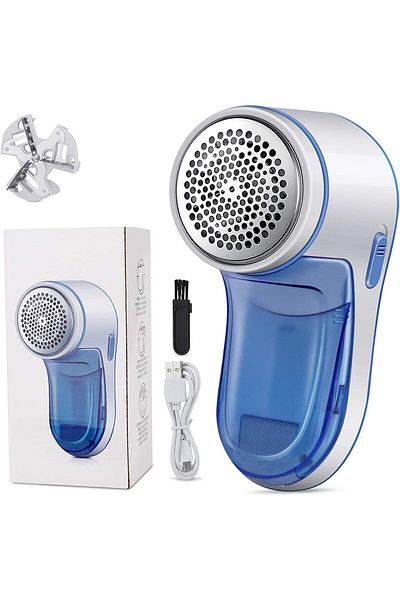 COOYA Fabric Shaver, Lint Remover for Clothes, Rechargeable Electric Clothes Shaver with USB (Blue)