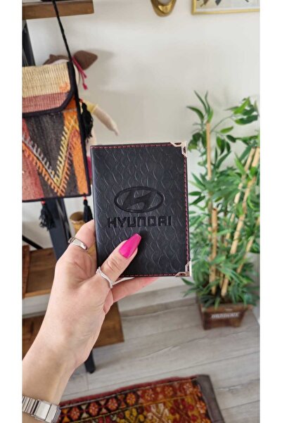EFE DERİ حافظة ترخيص جلدية فاخرة من Hyundai حافظة ترخيص واقية لترخيص السيارة