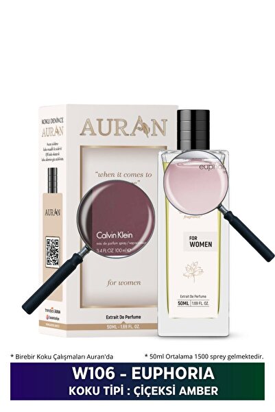 AURAN W106 - Euphoria Kadın Parfüm Çiçeksi Amber 50ml