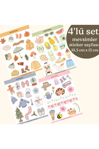 Songwol Studios Naljepnica sa temom godišnjih doba, dekal, bullet journal, sp...