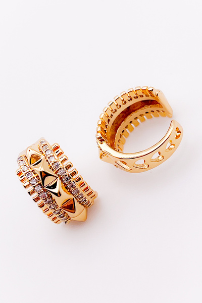 Trinos Zirkon Taşlı Tamtur Sıkıştırma Kıkırdak Küpe Piercing (1adet)