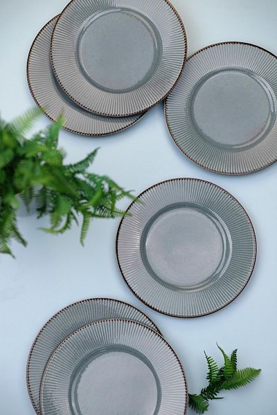 Kütahya Porselen Set Tort Adler 6 Piese 21 Cm Albastru
