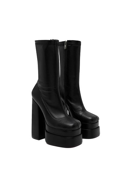 Desa Γυναικείες μπότες με τακούνι Rica Black Platform