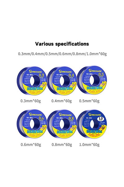 Choice 0.8mm Mechanic 60g Flux Sx-862 High Temperature Resistant For 0.3-1.8mm Wire High Purity Environment