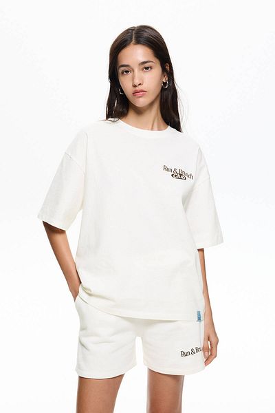 Pull & Bear 'Run & Brunch’ T-shirt
