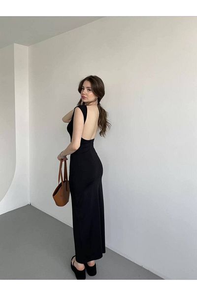 ELBEY Rochie lungă decoltată la spate
