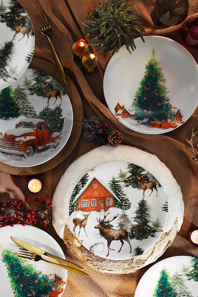 Kütahya Porselen Happiness 6 Piece Serving Plate