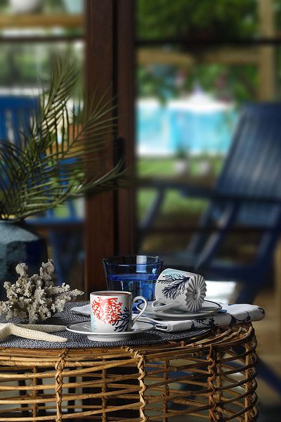 Kütahya Porselen Pilea 2-Person Coffee Set - 4 Pieces 12216