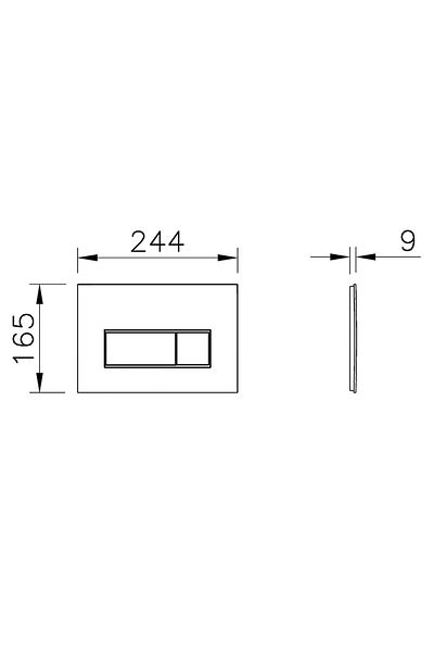 VitrA Clapeta de actionare Root Square alb lucios, design modern si finisaj premium