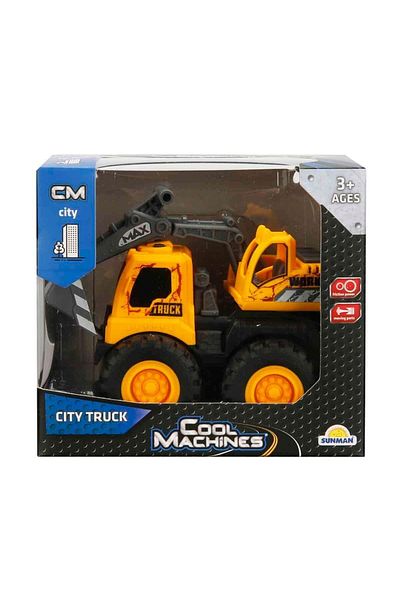 Sunman Friction City Vehicle 47132 Yellow Scoop