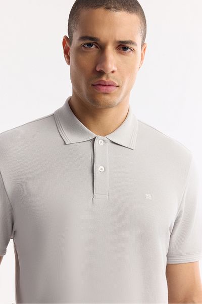 Avva Men's Stone Polo - Collar Unbreakable, Cool Holding, Quick Dry Cotton T-Shirt