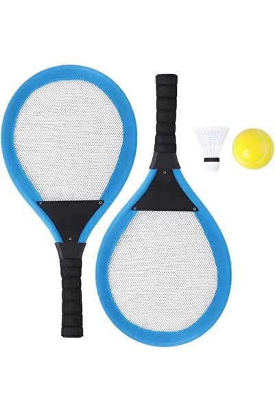 Prlk toys Hafif ve Ergonomik Tasarımlı 3'lü Badminton Seti Mavi