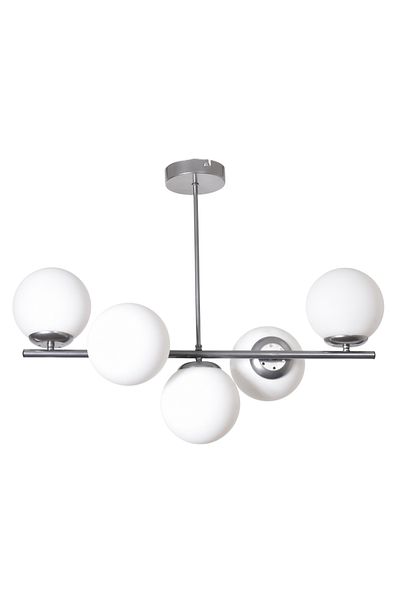 Modavize Roman Modern Design Living Room Dining Room Kitchen Color Glass Row 5-Piece Chandelier