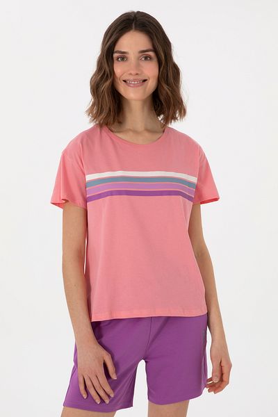 U.S. Polo Assn. Women's Pink Crew Neck T-Shirt 50308639 -Vr041