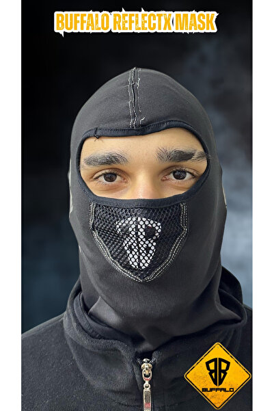 Buffalo Bandana 4 Mevsim Reflektör Gözü Açık Maske Boyunluk Maske Balaklava