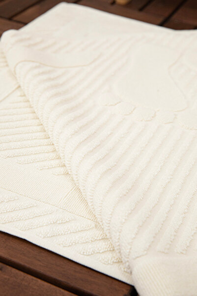 FAVORA Leoline 100% Cotton Premium 2-Piece Foot Towel - Cream