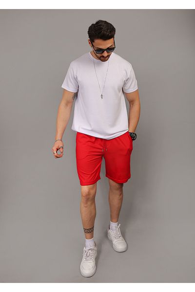 EydaMoon Unisex χτενισμένο βαμβακερό κανονικό 100% οργανικό βαμβάκι καλοκαιρινό σορτς με τσέπες