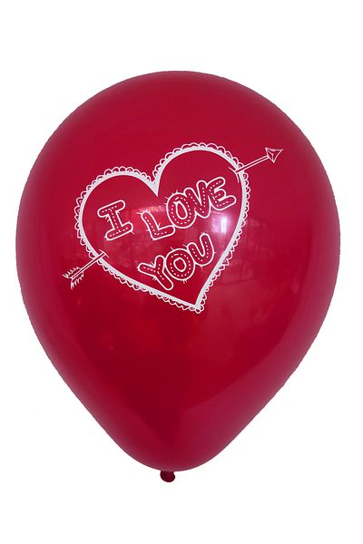 SİHİRLİ AYAKLAR 30 Pieces I Love You Balloon I Love You Balloon Red Love Balloon