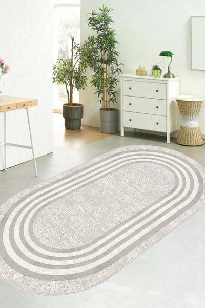 Hevia Home Yıkanabilir Kaymaz Taban Baskılı Kesme Halı Yolluk Antre Hol Halısı