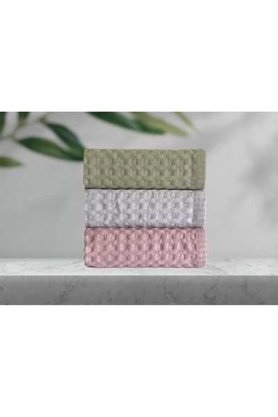 Lucy and Home Set of 3 Pique Towels 40x60 Cm