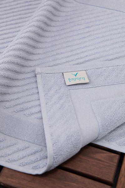 FAVORA Leoline 100% Cotton Premium 2-Piece Foot Towel - Gray