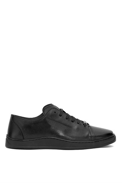 LUCIANO BELLINI 25Y-C12338 Genuine Leather Men's Casual Shoes Black