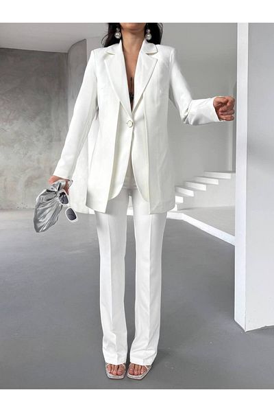 LOBOLIC “Women's Two-Piece Set - Blazer Jacket and High Waist Pants Two-Piece Set”