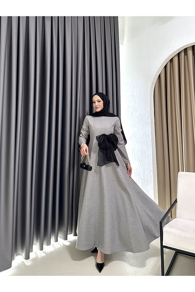 Melike Tatar Flower Brooch Dress 6-5722