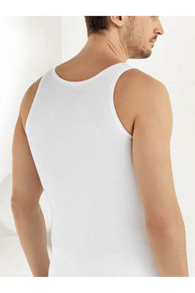 noirsecret White Men's Undershirt Cotton Combed-Si̇smen01