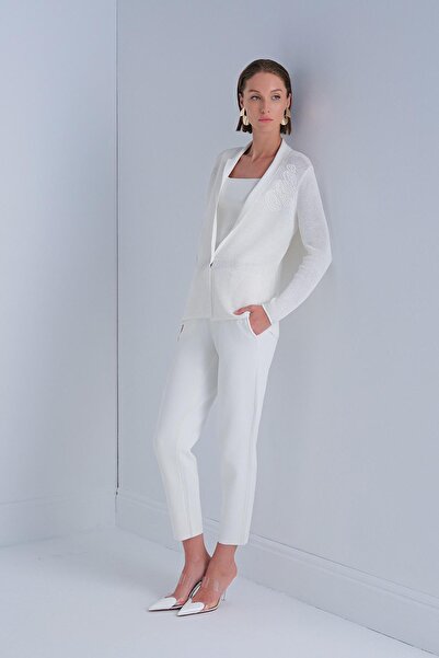 JOIN US Beli Kordonlu Cepli Ekru Pantolon