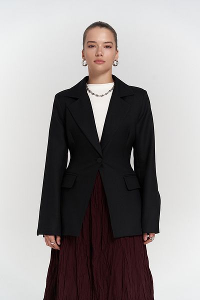 MAİ COLLECTİON Lecco Slim Fit Czarna Marynarka