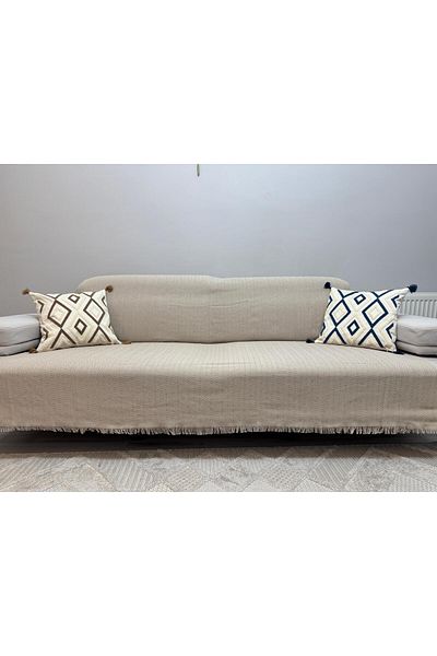 ŞENER HOME Modern Multi-Purpose Throw & Sofa Cover - Mink