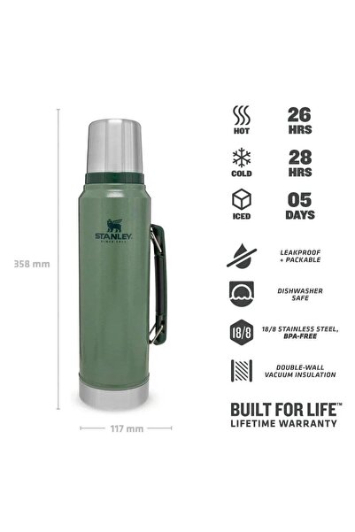Stanley Classic Vacuum Steel Thermos 1 Lt-10-08266-001