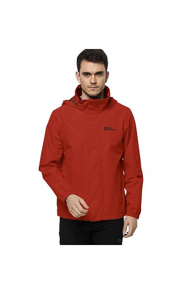 Jack Wolfskin Stormy Point 2L Jkt m Red Men's Raincoat 1111142 -2193