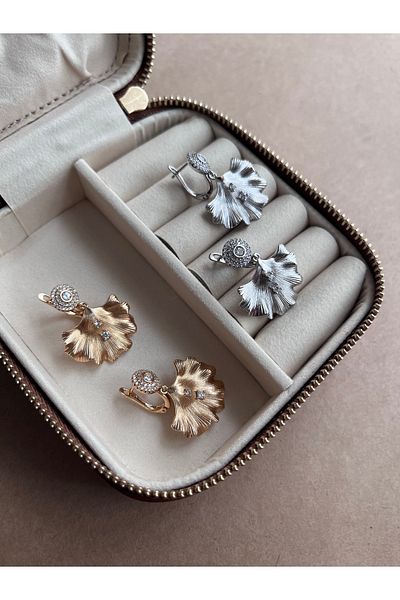 Miltonia Leaf Model Steel Earrings