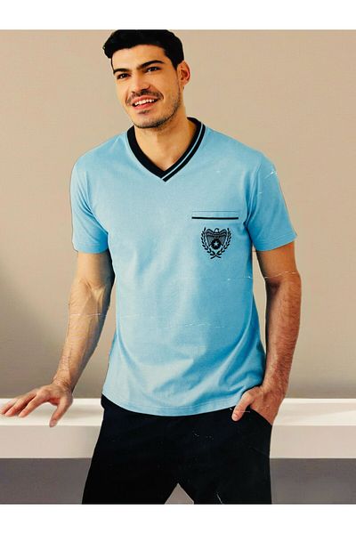 Eros V-Neck Capri Suit/Turquoise